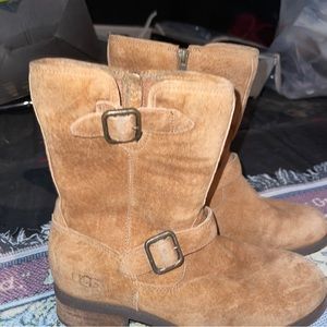 UGG Winter Suede Sheep Fur Boots Size 8